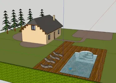 Plan 3D de rénovation – exemple de visualisation avant travaux - Maison à l'extérieure